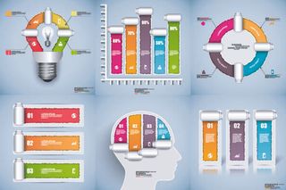 ppt素材3d数据图表模板可视化图形统计标签矢量图标模型ai源文件