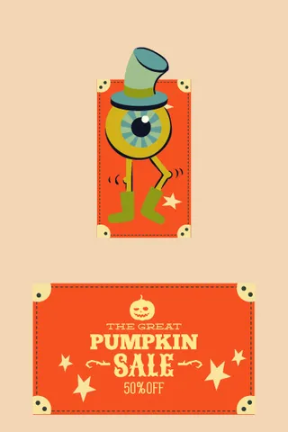 万圣节小鬼捣蛋儿童矢量插画扁平