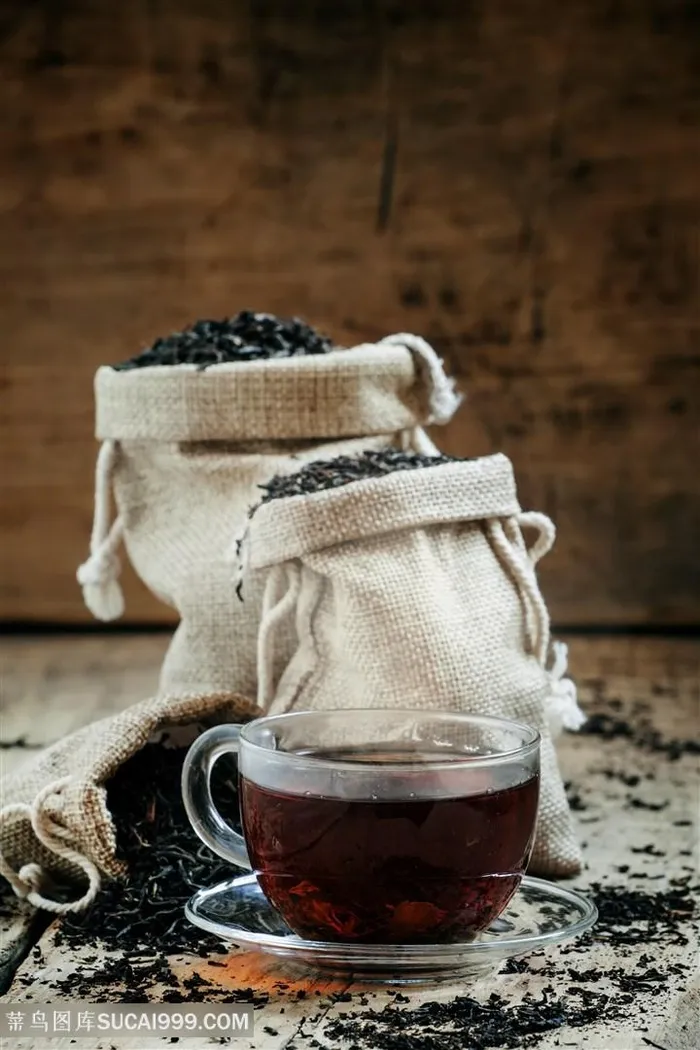 浓茶与茶叶高清图片