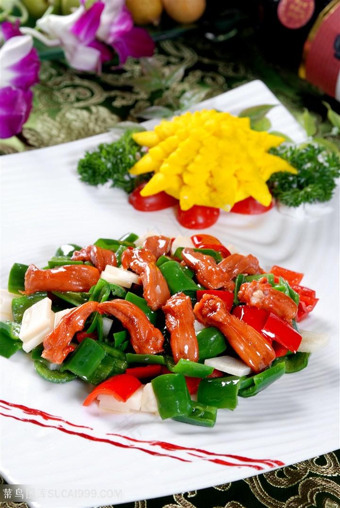 好味鸭舌中华美食摄影图