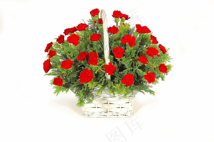 母亲节康乃馨花篮鲜花图片