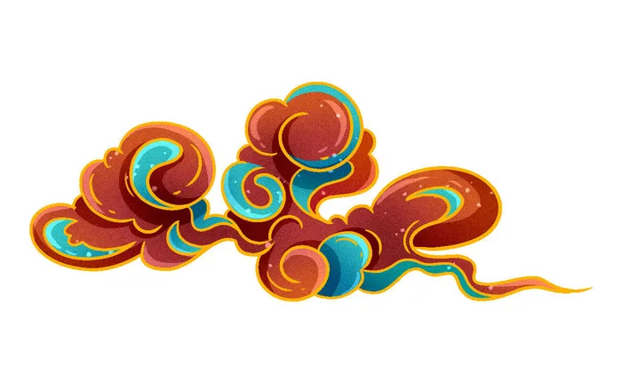 中国风中式国潮敦煌云纹祥云插画图案云朵云彩元素PSDAI设计素材psd模版下载