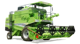 现代农业绿色收割机