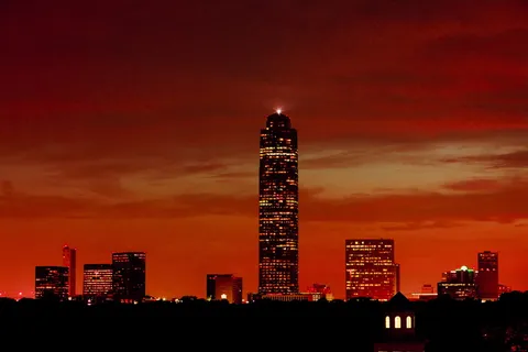 休斯顿建筑夜景图片 休斯顿建筑夜景图片