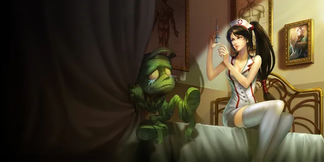 英雄联盟人物阿卡丽护士皮肤