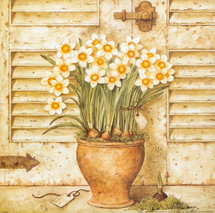 唯美花卉高清艺术插画油画