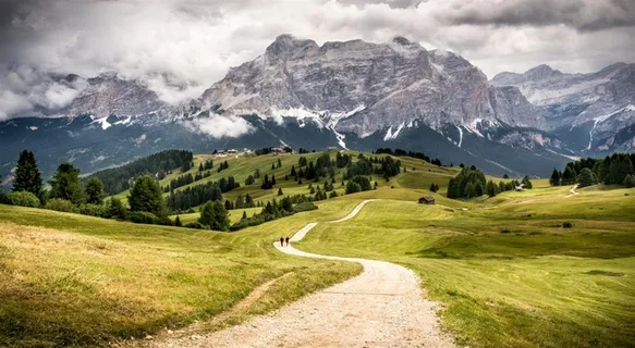 意大利美丽的山景观白云岩 意大利美丽的山景观白云岩