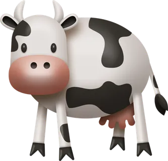 奶牛畜牧业卡通素材现代农业