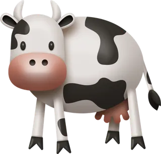 奶牛畜牧业卡通素材现代农业