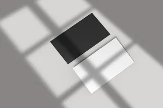 光影企业质感正反面名片样机