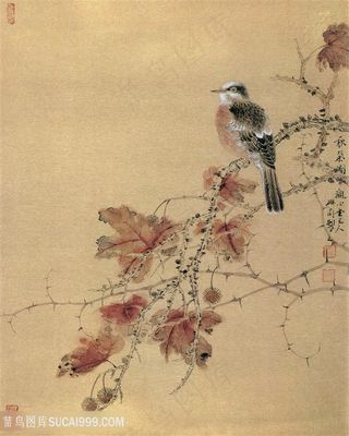 树枝鸟时尚复古装饰画
