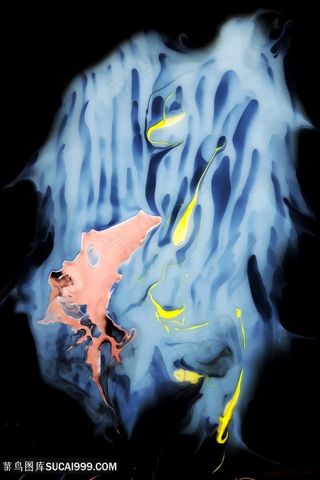 时尚水彩抽象艺术挂画