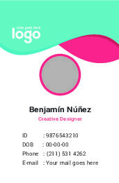 浅蓝工作证名片