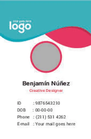 浅蓝工作证名片