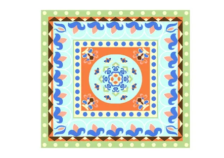 复古中式国潮风敦煌花纹装饰图案花卉藻井肌理圆形边框素材 复古中式国潮风敦煌花纹装饰图案花卉藻井肌理圆形边框素材