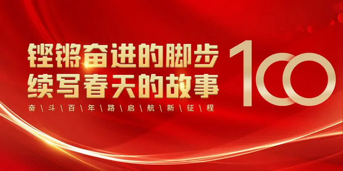 建党100周年党建宣传海报psd模版下载