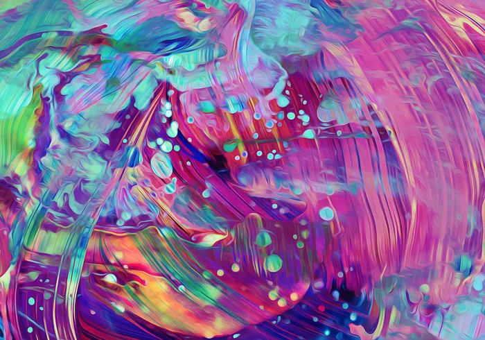 抽象艺术油漆颜料混色流体简笔背景