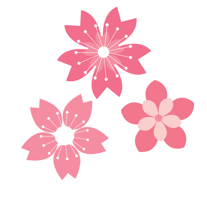 简约樱花矢量风格图案