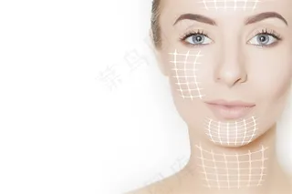 眼睛直视前方的美女模特高清摄影图片