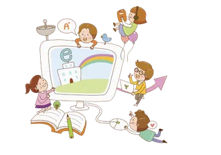 卡通 素材 人物 动画 插图