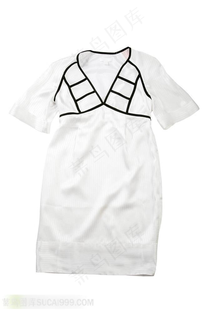 白色短袖素材