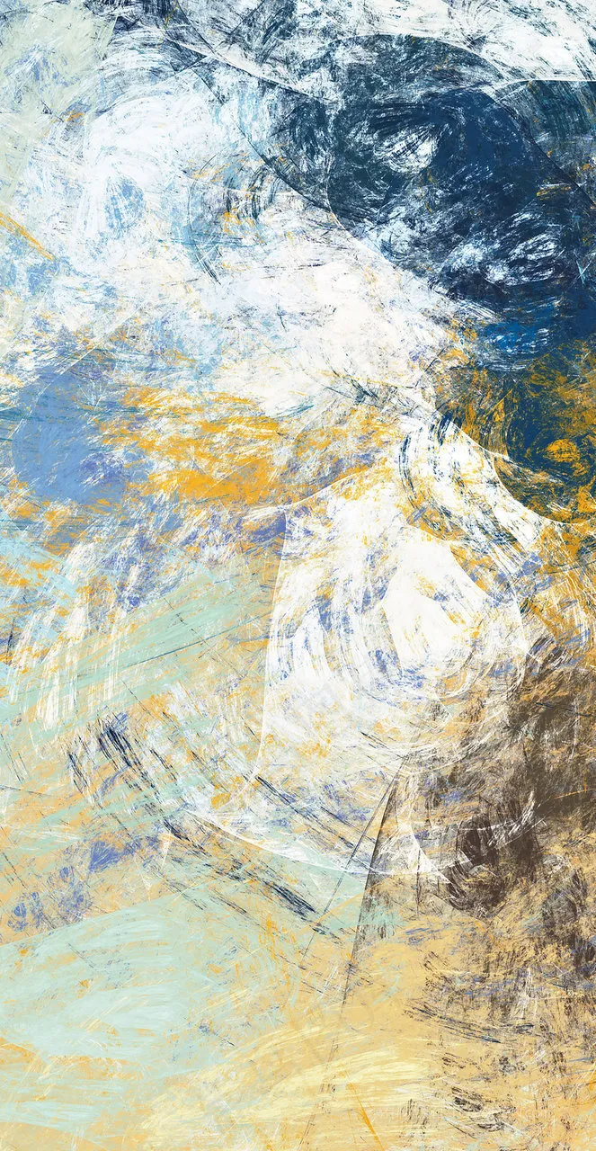 水彩抽象蓝色艺术插画