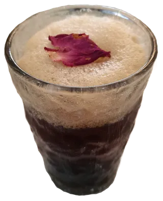 花式下午茶气泡冰美式打泡咖啡玫瑰免抠摄影实拍元素素材