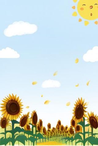 向日葵花花丛免抠