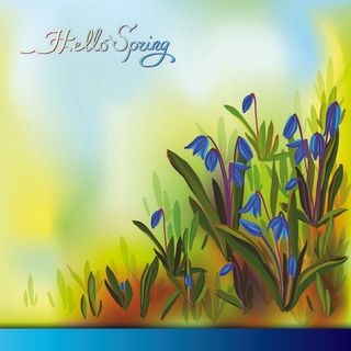 欢迎春天到花开风景