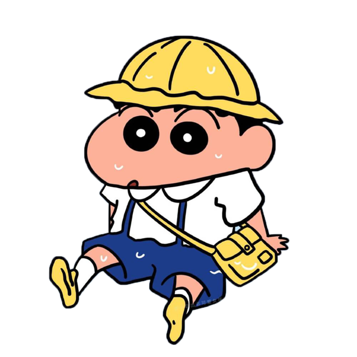 蜡笔小新摔倒卡通