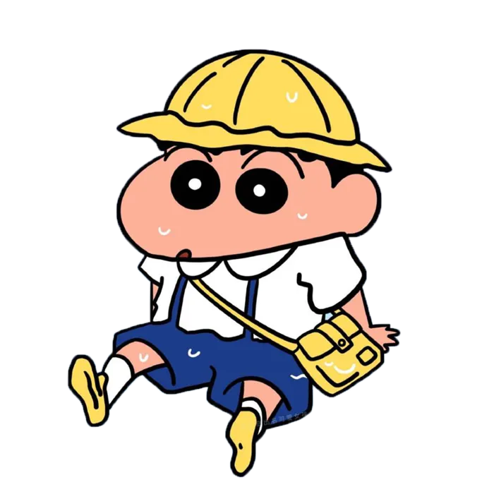 蜡笔小新摔倒卡通