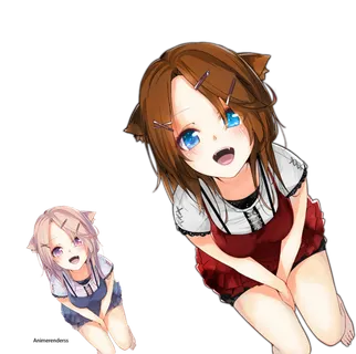 可爱卡通小女孩素材简笔