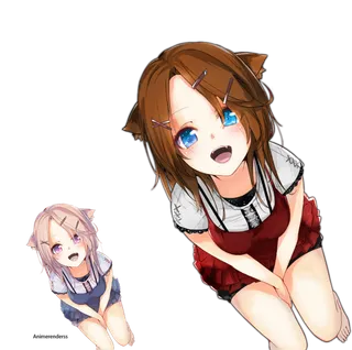 可爱卡通小女孩素材简笔