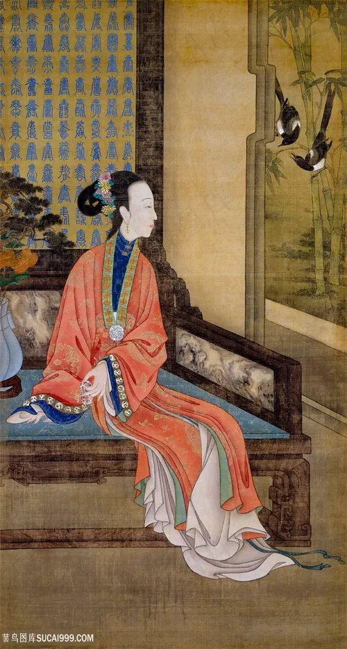 雍正十二美人图绘画图片