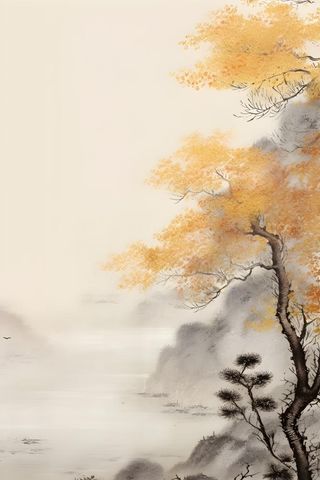 大气山水水墨意境背景