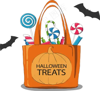 卡通万圣节节日糖果