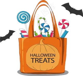 卡通万圣节节日糖果