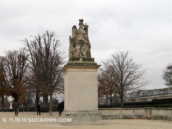 欧洲旅游法国巴黎风光雕塑景观