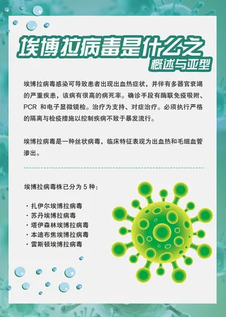 埃博拉病毒是什么传染病知识海报