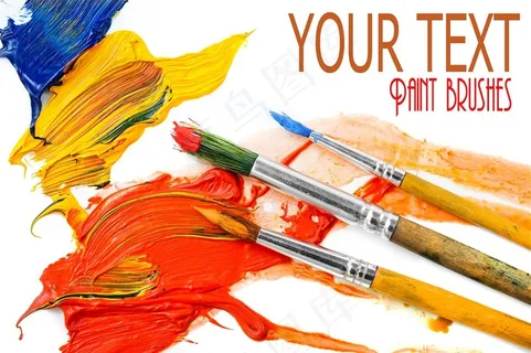 画笔与颜料高清大图