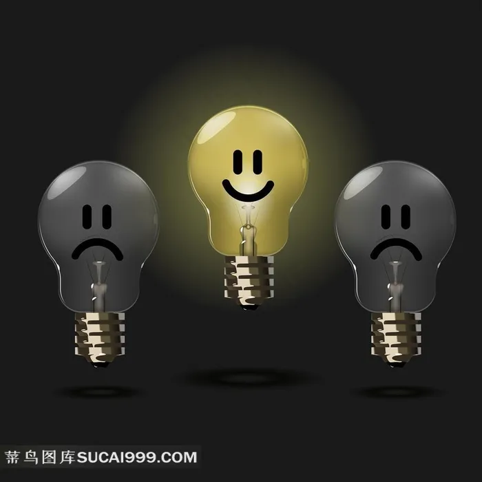 灯泡上的笑脸