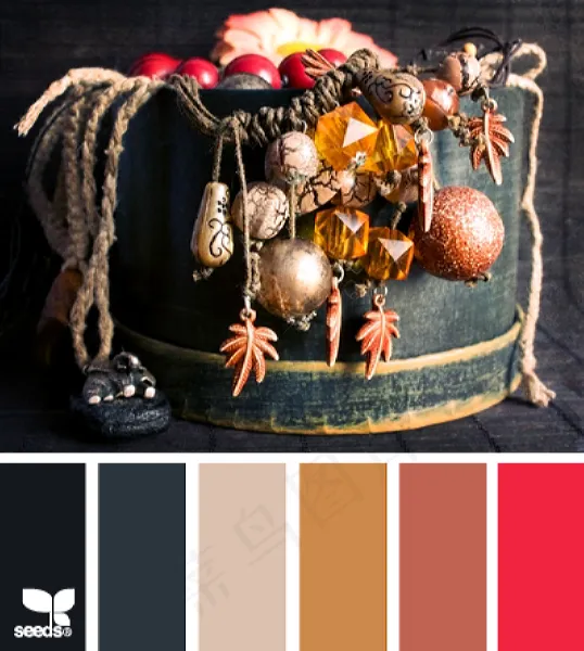 冬天系配色色卡色彩搭配