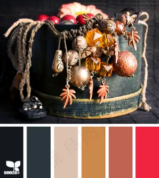 冬天系配色色卡色彩搭配