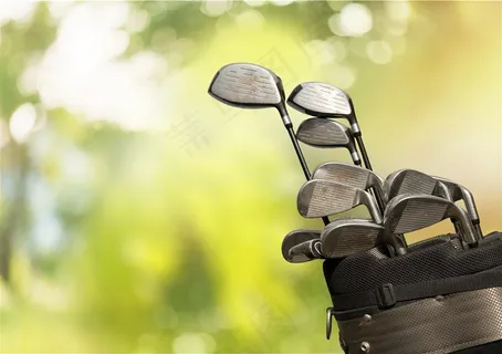 高尔夫球杆特写高清图片