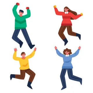 冬天服饰服装冬装穿冬装保暖冬季卡通人物男女装Ai矢量图片素材