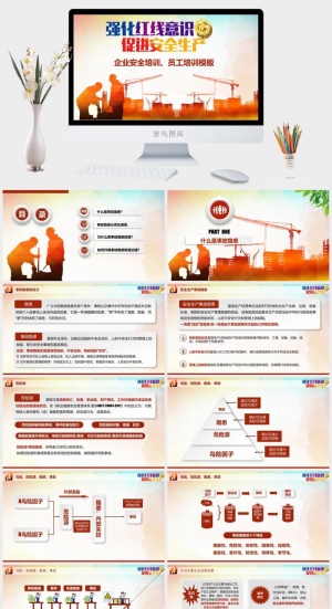 安全生产PPT模板预览图