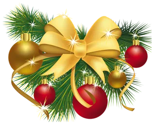 圣诞节装饰红色金色球蝴蝶结