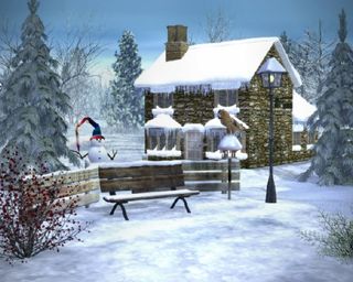 圣诞节冬天背景风景