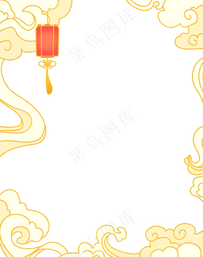 国潮手绘相框psd分层模板