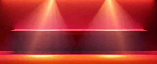 红色渐变灯光舞台质感背景
